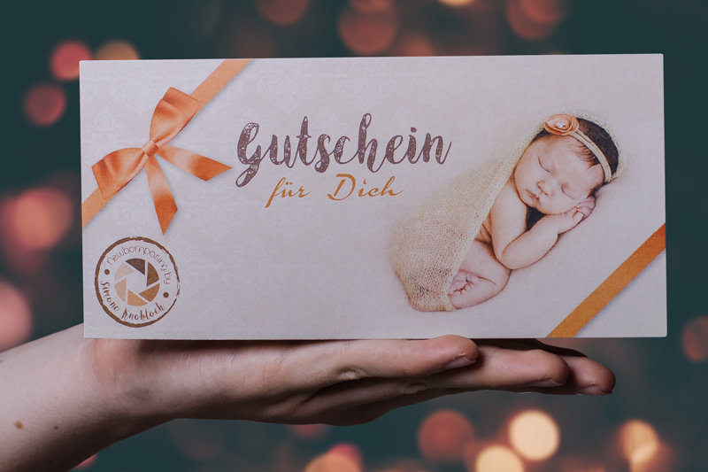Geschenk-Gutschein für die Babyfotografie / Weihnachtsgeschenk - Fotostudio Knobloch